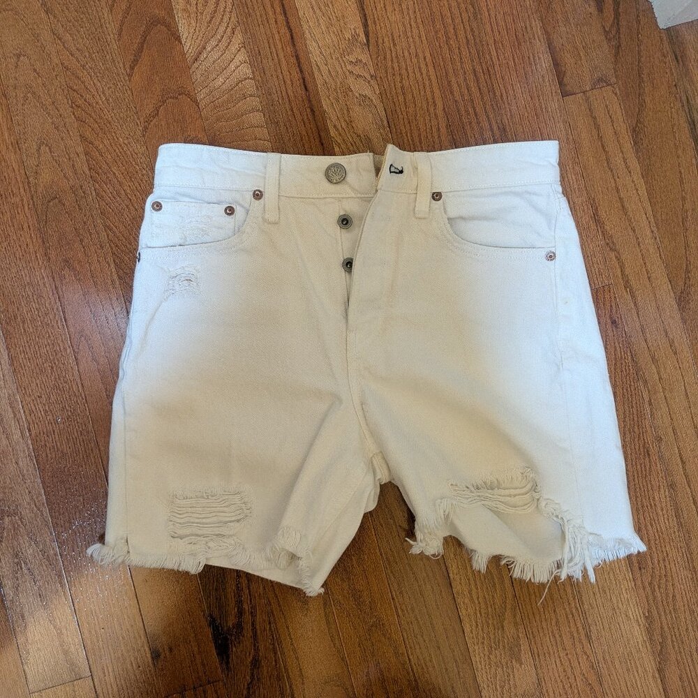 Rag & Bone White Denim Shorts Size 26